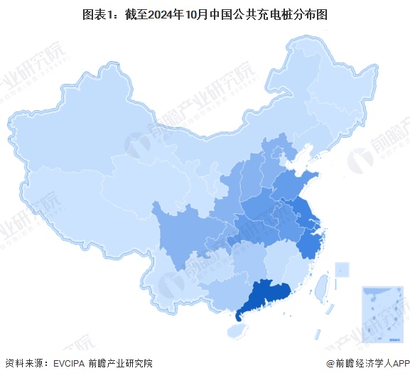 2024年中国电动汽车充电桩区域分布情况公共充电桩与共享私桩区域分布差异较大（组图）