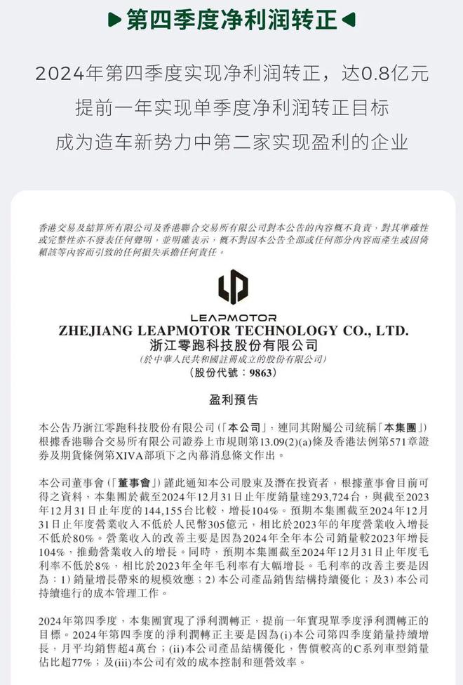 2024新能源财报解码：“双小”最开心零跑创下新高！(图3)