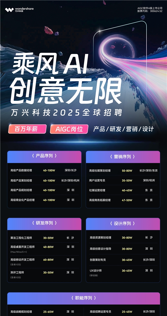 万兴科技携手人人都是产品经理举办产品进化论专场百万高薪招聘AI经理(图2)