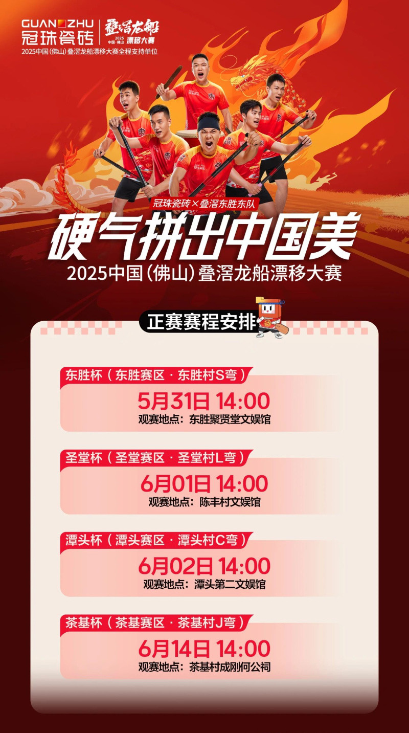 叠滘龙船漂移大赛全城沸腾！冠珠瓷砖全程支持叠滘东胜东队勇夺L弯赛道亚军(图5)