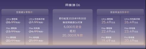 阿维塔06Ultra增程版上市权益价2549万元(图2)