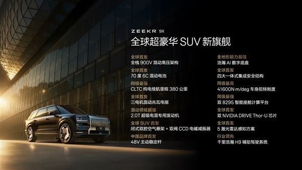 4799万起1小时狂揽42667台订单！硬刚问界M9的极氪9X上市定档