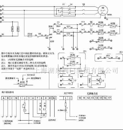 电动控制阀门接线图控制电路图